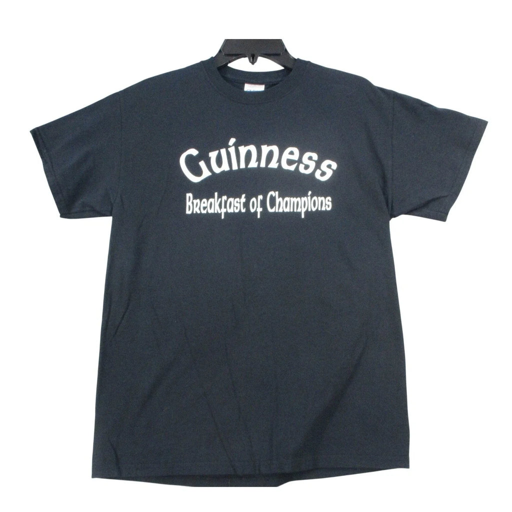 Guinness Breakfast of Champions Black Graphic T-Shirt Mens Size Large Beer Tee Unisex T-shirt, Sweatshirt, Hoodie, Long Sleeve Tee - T-Shirt, Sweatshirt, Hoodie
