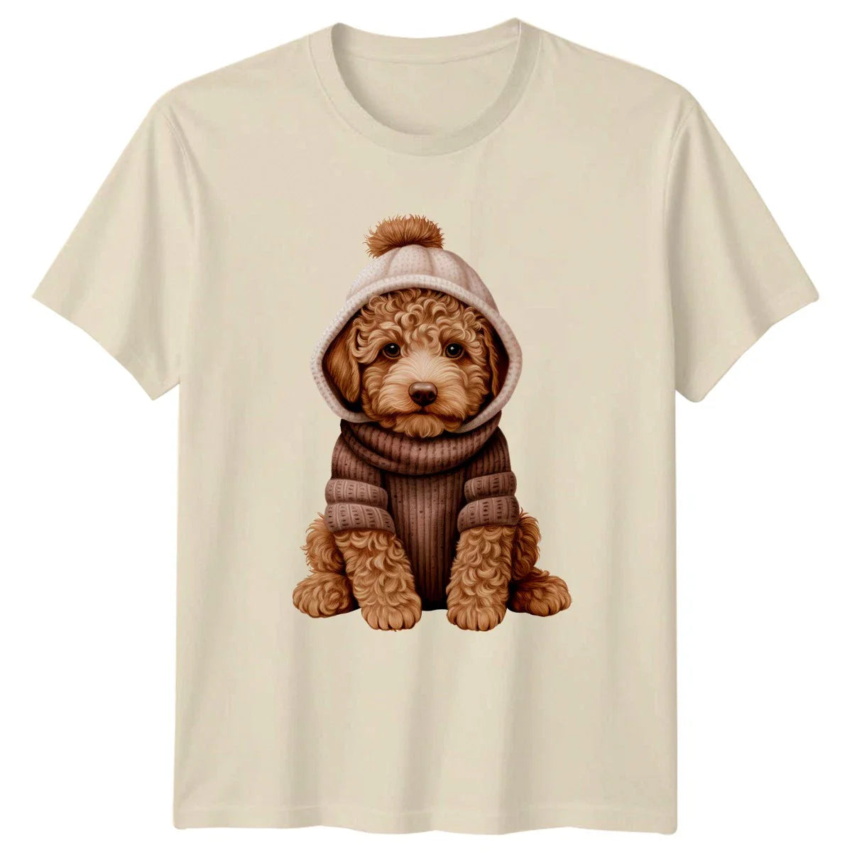 Cute Winter Doodle Dog T-Shirt Goldendoodle Dogs Christmas Gift For Him And Her Unisex T-shirt, Sweatshirt, Hoodie, Long Sleeve Tee - T-Shirt, Sweatshirt, Hoodie