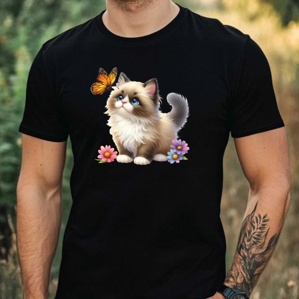Mens Watercolour Ragdoll Cat Print Cotton T-Shirt Size XS to 5XL Unisex T-shirt, Sweatshirt, Hoodie, Long Sleeve Tee - T-Shirt, Sweatshirt, Hoodie