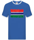 The Gambia Grunge Style Flag - Mens Ringer - Banjul Country Travel Flags Unisex T-shirt, Sweatshirt, Hoodie, Long Sleeve Tee - T-Shirt, Sweatshirt, Hoodie
