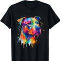 Colorful Pit Bull Watercolor Splash Art T-Shirt  Vibrant Dog Lover Gift Tee Unisex T-shirt, Sweatshirt, Hoodie, Long Sleeve Tee - T-Shirt, Sweatshirt, Hoodie