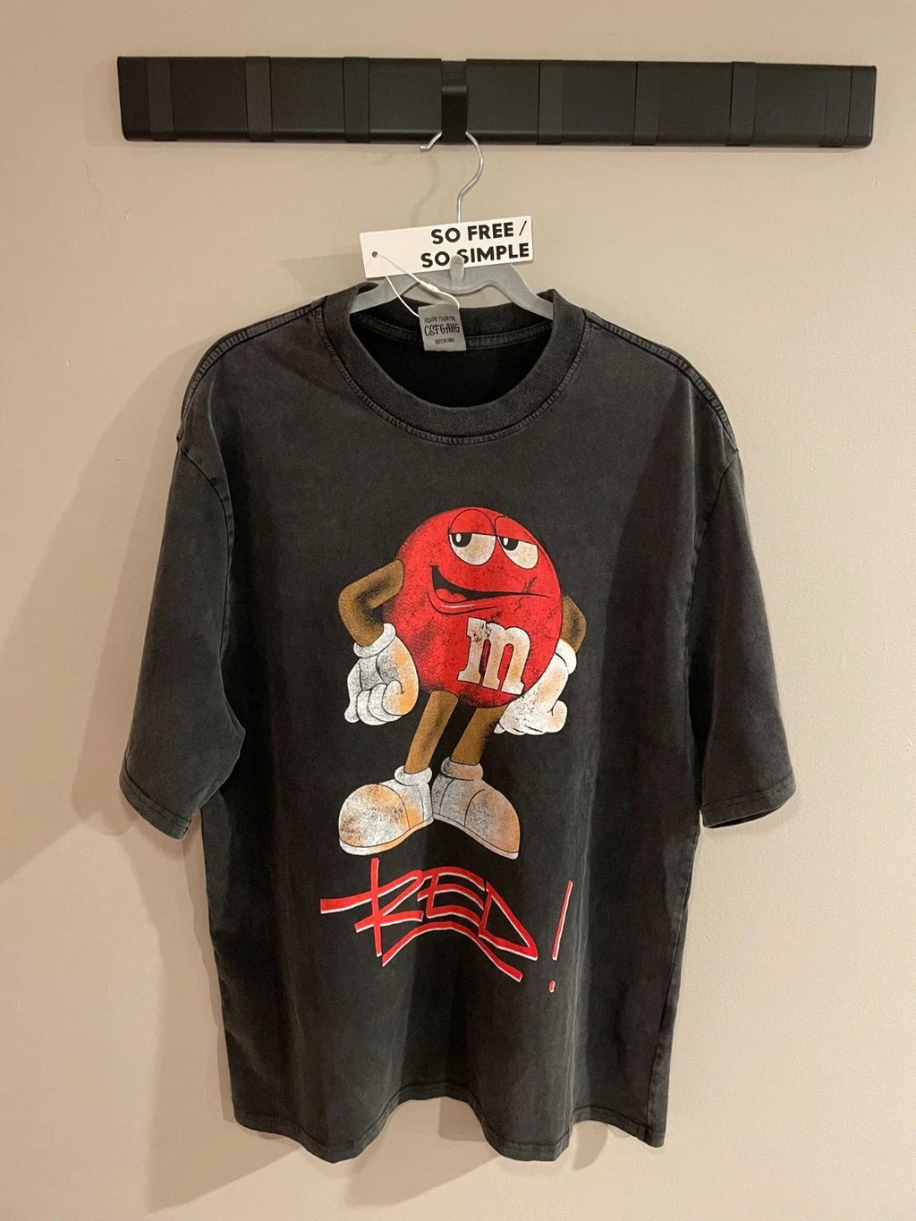 'Retro M&M's Red' Graphic Tee oversized Premium Cotton Streetwear Fast shipping Unisex T-shirt, Sweatshirt, Hoodie, Long Sleeve Tee - T-Shirt, Sweatshirt, Hoodie