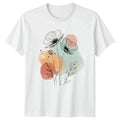 Minimalist Watercolor Floral Line Art T-Shirt Flowers Botanical Nature Unisex T-shirt, Sweatshirt, Hoodie, Long Sleeve Tee - T-Shirt, Sweatshirt, Hoodie