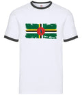 Dominica Grunge Style Flag - Men Contrast - Republic Country Love Live Unisex T-shirt, Sweatshirt, Hoodie, Long Sleeve Tee - T-Shirt, Sweatshirt, Hoodie