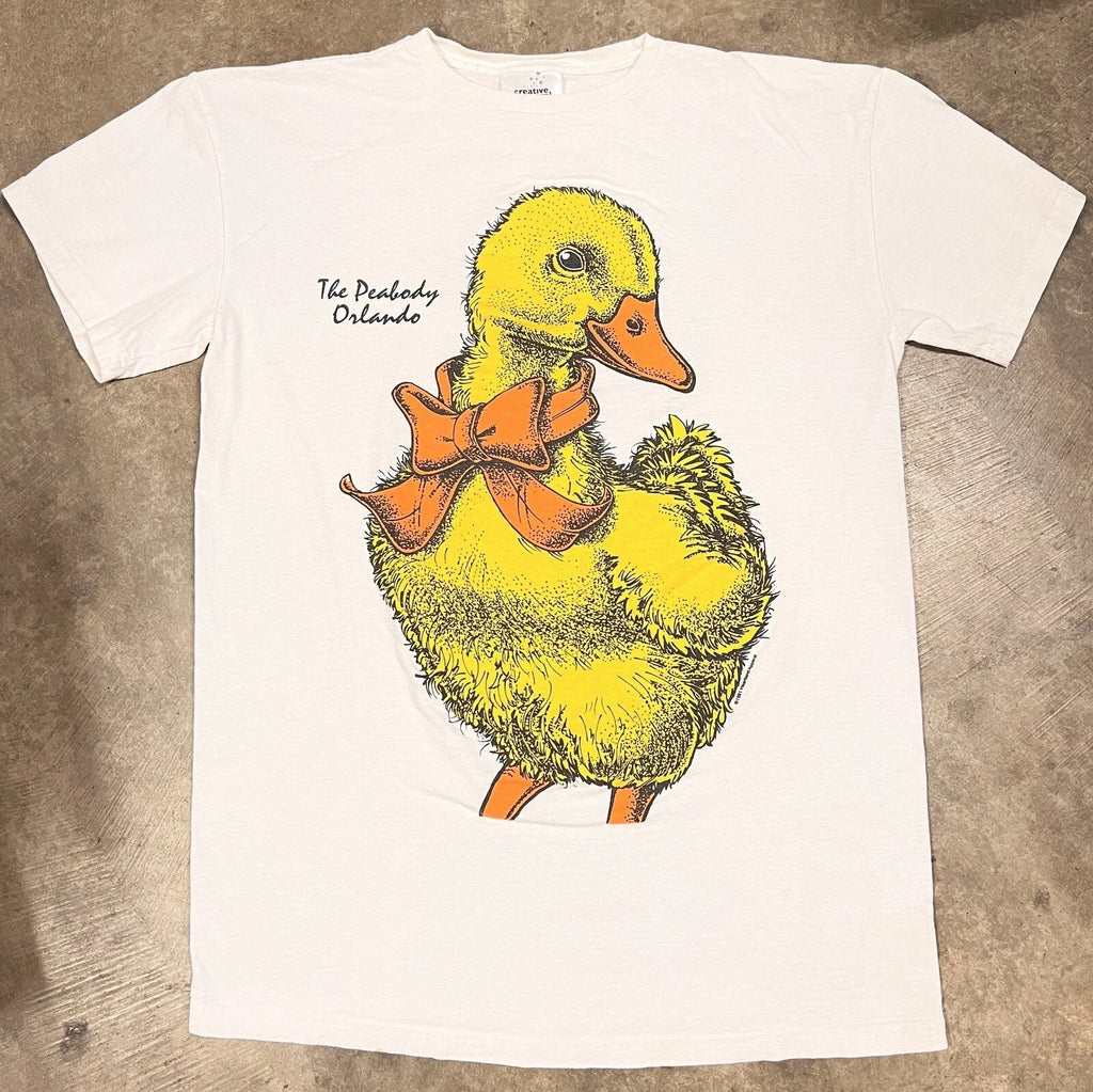 VTG The Peabody Orlando Big Face Duck Graphic T Shirt OSFM 22.5x31 Distressed Unisex T-shirt, Sweatshirt, Hoodie, Long Sleeve Tee - T-Shirt, Sweatshirt, Hoodie