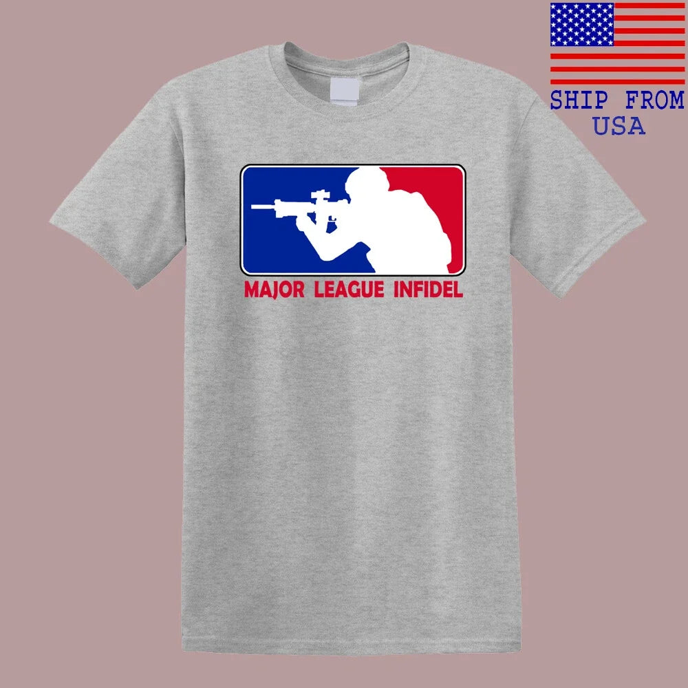 MLI Major League Infidel Men's Grey Size S-5XL Unisex T-shirt, Sweatshirt, Hoodie, Long Sleeve Tee - T-Shirt, Sweatshirt, Hoodie
