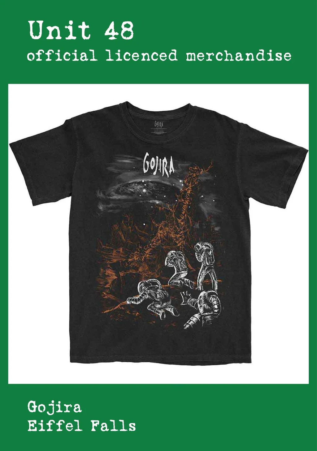 Gojira - Eiffel Falls - Black T-Shirt Official Licenced Merchandise Unisex T-shirt, Sweatshirt, Hoodie, Long Sleeve Tee - T-Shirt, Sweatshirt, Hoodie