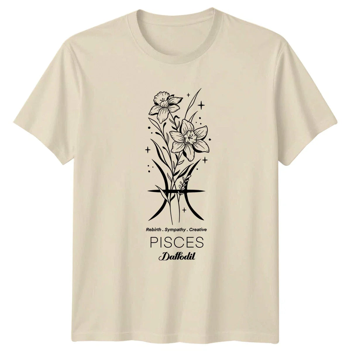 Rebirth Sympathy Creative Pisces Daffodil T-Shirt Pisces Birth Flower Zodiac Unisex T-shirt, Sweatshirt, Hoodie, Long Sleeve Tee - T-Shirt, Sweatshirt, Hoodie