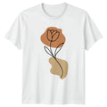 Minimalist Tulip Flower Art T-Shirt Minimalist Abstract Floral Botanical Unisex T-shirt, Sweatshirt, Hoodie, Long Sleeve Tee - T-Shirt, Sweatshirt, Hoodie