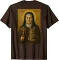 Catholic Icon: Julian of Norwich On Back Design T-Shirt Unisex T-shirt, Sweatshirt, Hoodie, Long Sleeve Tee - T-Shirt, Sweatshirt, Hoodie