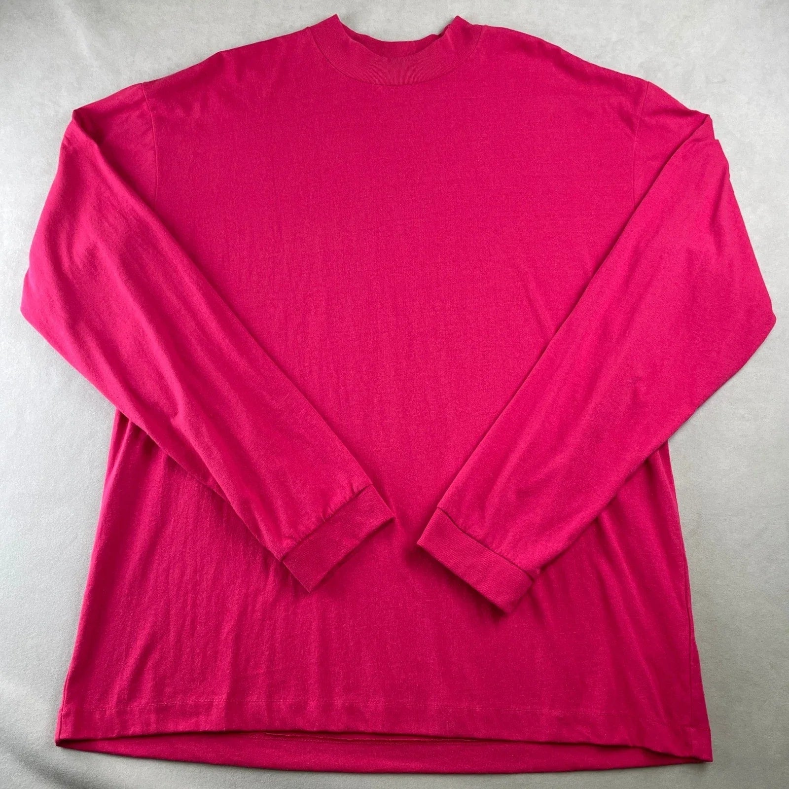 Urban Outfitters Pink Mock Neck Long Sleeve T Shirt Top Men L Daily Bright Layer Unisex T-shirt, Sweatshirt, Hoodie, Long Sleeve Tee - T-Shirt, Sweatshirt, Hoodie