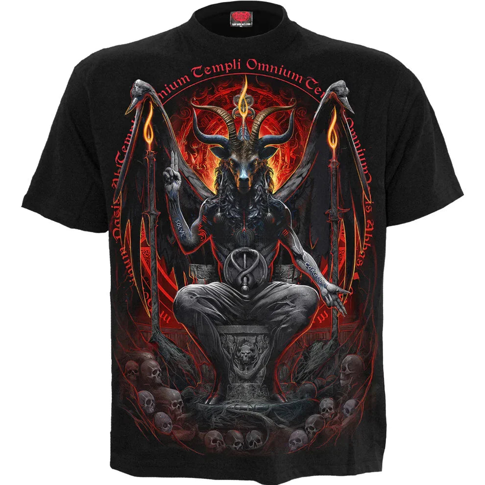 SPIRAL DIRECT BAPHOMET T-Shirt/Tattoo/Skull/Demon/Gothic/Goth/Rose/Top/Tee Unisex T-shirt, Sweatshirt, Hoodie, Long Sleeve Tee - T-Shirt, Sweatshirt, Hoodie