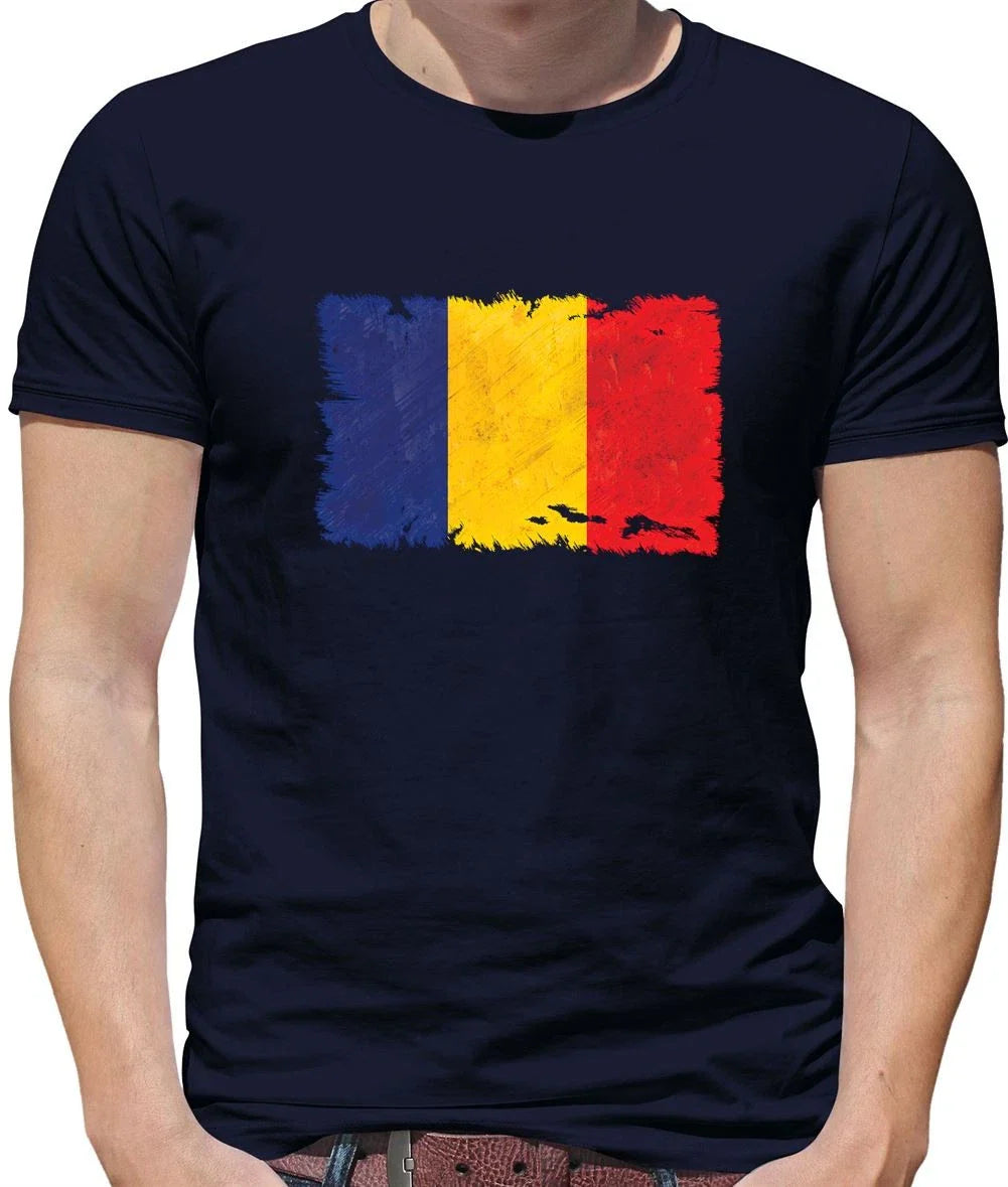 Romania Grunge Flag T-Shirt - Romanian - Flag - Flags - Bucharest Unisex T-shirt, Sweatshirt, Hoodie, Long Sleeve Tee - T-Shirt, Sweatshirt, Hoodie