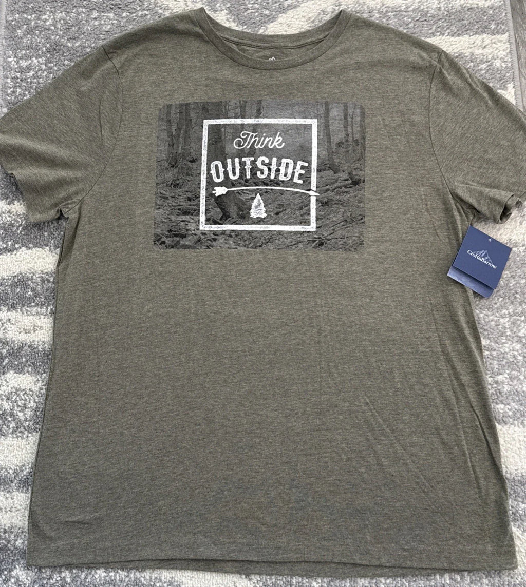 2016 Croft & Barrow The Adventure Tee Think Outside Nature Hiking T-Shirt Sz XXL Unisex T-shirt, Sweatshirt, Hoodie, Long Sleeve Tee - T-Shirt, Sweatshirt, Hoodie