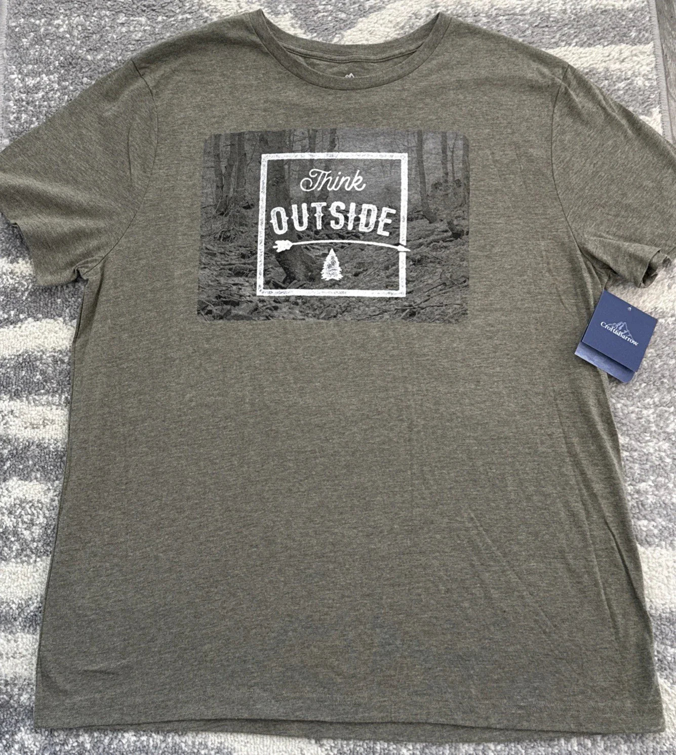 2016 Croft & Barrow The Adventure Tee Think Outside Nature Hiking T-Shirt Sz XXL Unisex T-shirt, Sweatshirt, Hoodie, Long Sleeve Tee - T-Shirt, Sweatshirt, Hoodie