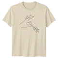 Minimalist Line Art Hand Holding Olive T-Shirt Botanical Nature Unisex T-shirt, Sweatshirt, Hoodie, Long Sleeve Tee - T-Shirt, Sweatshirt, Hoodie