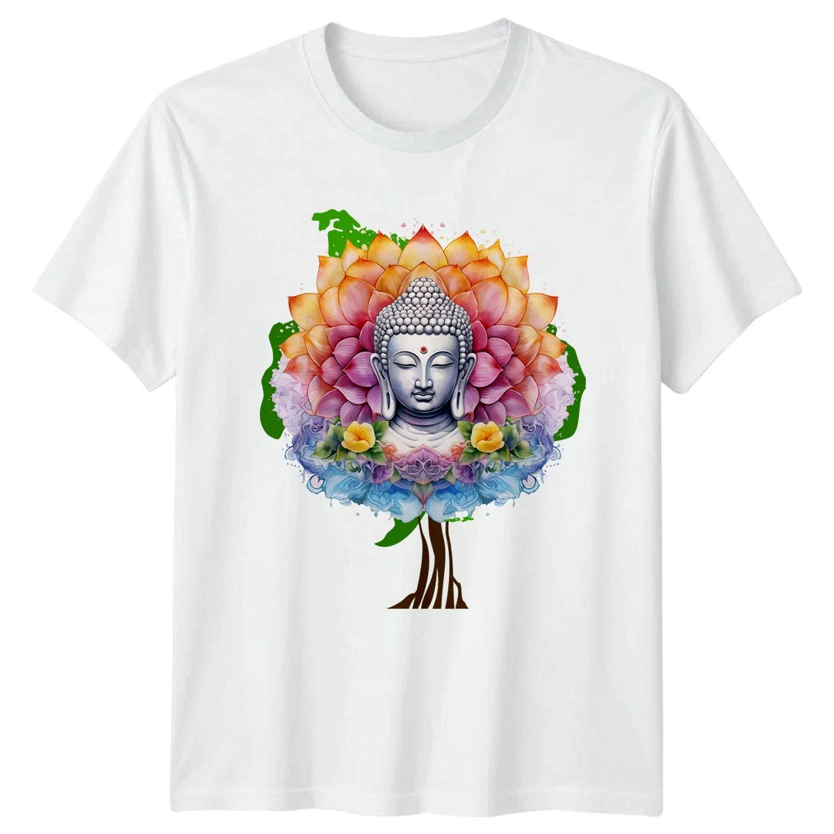 Aesthetic Watercolor Buddha Head T-Shirt Meditation Zen Yoga Spirituality Unisex T-shirt, Sweatshirt, Hoodie, Long Sleeve Tee - T-Shirt, Sweatshirt, Hoodie
