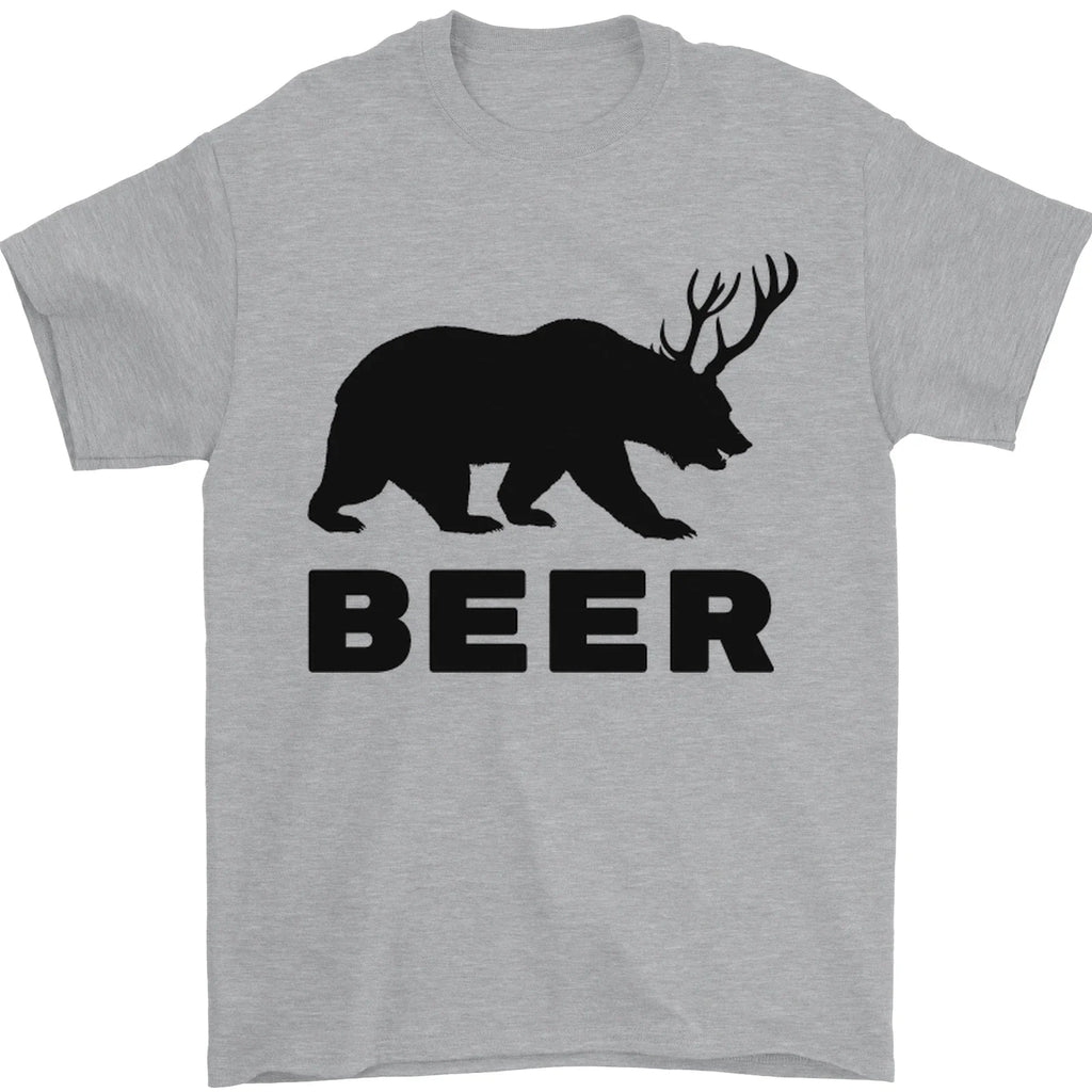 Beer Bear Funny Animal Alcohol Mens T-Shirt 100% Cotton Unisex T-shirt, Sweatshirt, Hoodie, Long Sleeve Tee - T-Shirt, Sweatshirt, Hoodie