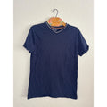 Craft + Flow V-Neck T-Shirt Small Excellent Navy Blue Tan Palm Tree Print Cotton Unisex T-shirt, Sweatshirt, Hoodie, Long Sleeve Tee - T-Shirt, Sweatshirt, Hoodie