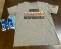 The Simpsons Binge Responsibly Men's Gray T-shirt Size: Large Unisex T-shirt, Sweatshirt, Hoodie, Long Sleeve Tee - T-Shirt, Sweatshirt, Hoodie