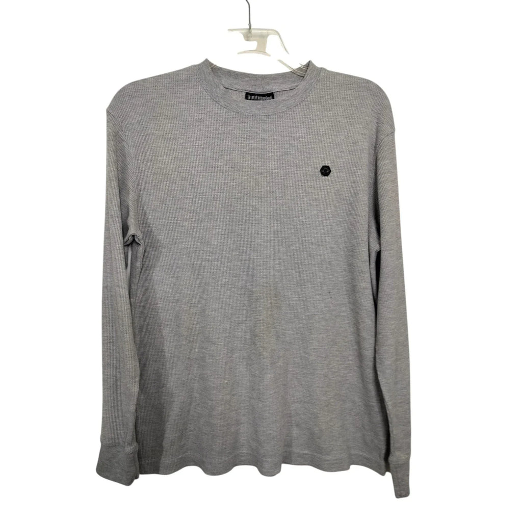 M1182)Y2K South Pole Gray Grunge Waffle Knit Thermal Large Unisex T-shirt, Sweatshirt, Hoodie, Long Sleeve Tee - T-Shirt, Sweatshirt, Hoodie