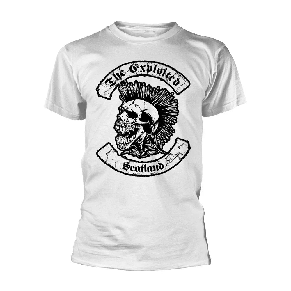The Exploited 'SCOTLAND' (White) - NEW T Shirt *Official  punk Wattie Unisex T-shirt, Sweatshirt, Hoodie, Long Sleeve Tee - T-Shirt, Sweatshirt, Hoodie