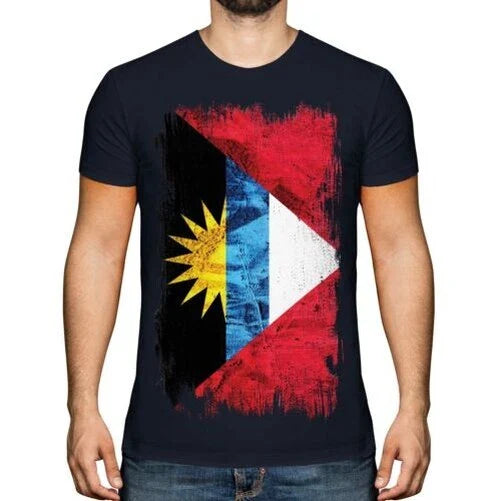 Antigua And Barbuda Grunge Flag Mens T-Shirt Antiguan Barbudan Shirt Unisex T-shirt, Sweatshirt, Hoodie, Long Sleeve Tee - T-Shirt, Sweatshirt, Hoodie