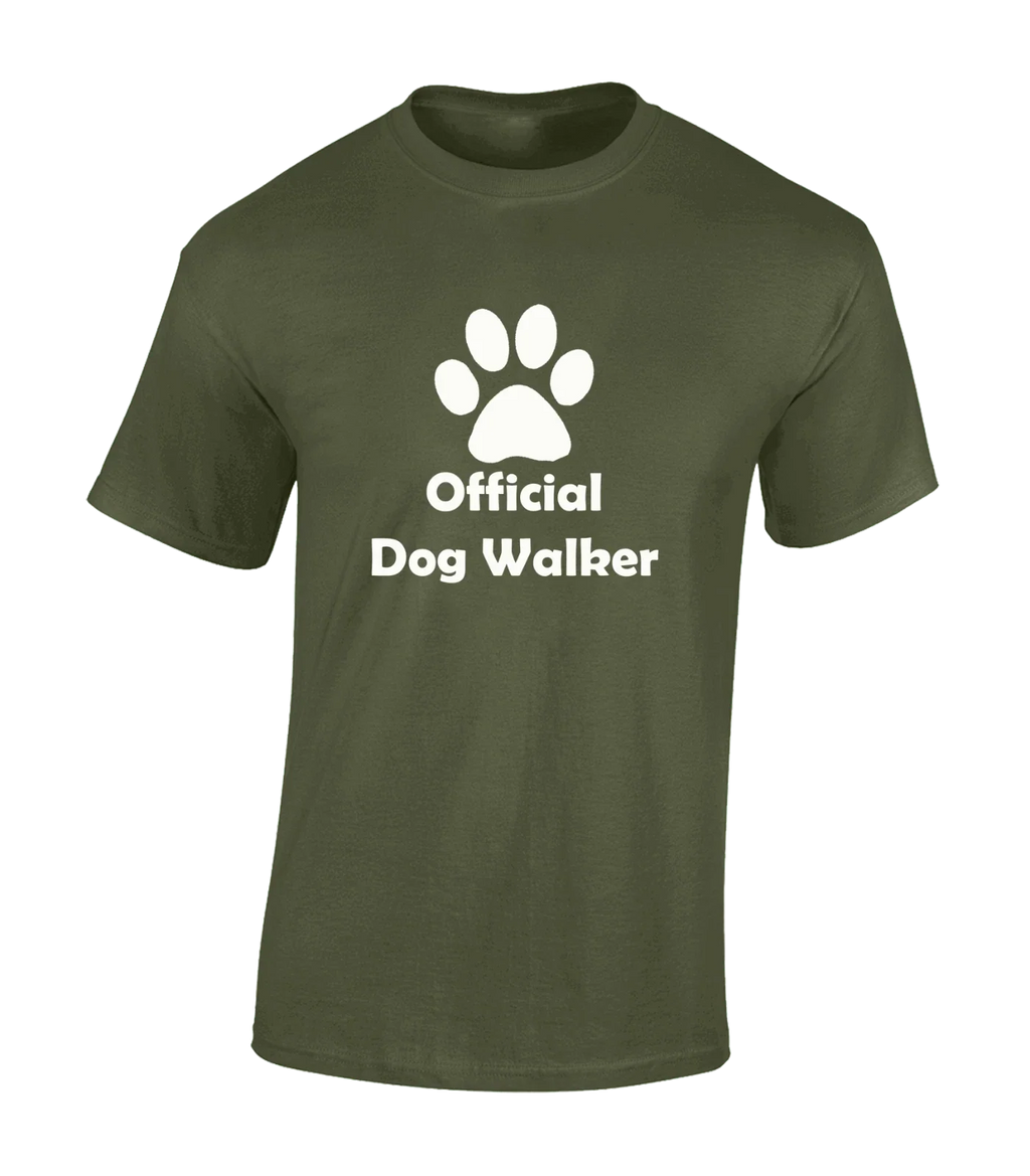 OFFICIAL DOG WALKER MENS T SHIRT COOL DOG LOVER ANIMAL CUTE DESIGN GIFT IDEA TOP Unisex T-shirt, Sweatshirt, Hoodie, Long Sleeve Tee - T-Shirt, Sweatshirt, Hoodie
