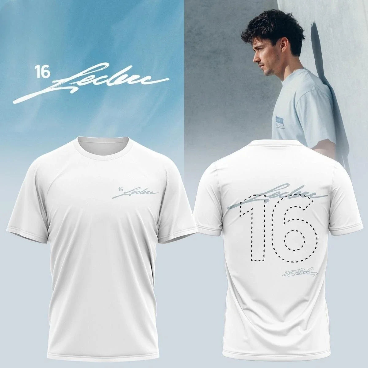 Charles Leclerc 16 Sedici 3D T-Shirt Unisex T-shirt, Sweatshirt, Hoodie, Long Sleeve Tee - T-Shirt, Sweatshirt, Hoodie