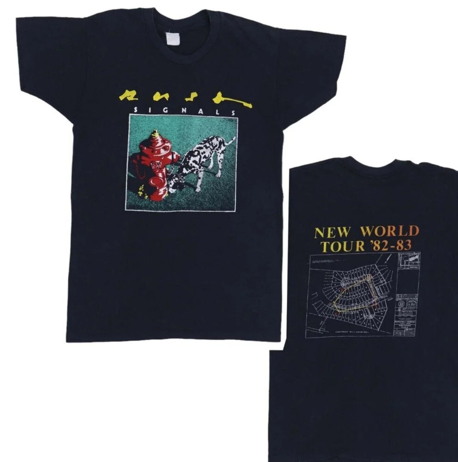 1982 Rush Signals World Tour Black Sides Tee S-5xl Tee Unisex T-shirt, Sweatshirt, Hoodie - T-Shirt, Sweatshirt, Hoodie