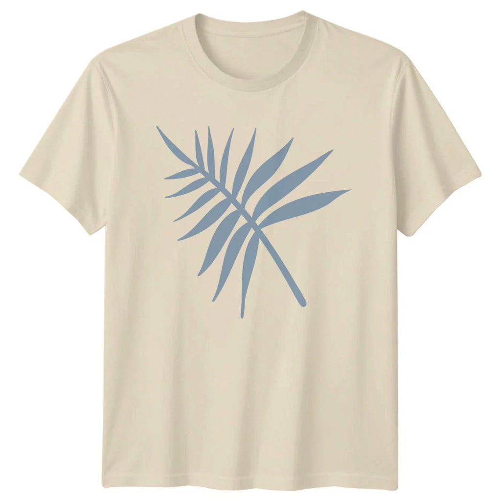 Minimalist Tropical Palm Leaf Art T-Shirt Palm Leaf Botanical Birthday Gift Unisex T-shirt, Sweatshirt, Hoodie, Long Sleeve Tee - T-Shirt, Sweatshirt, Hoodie