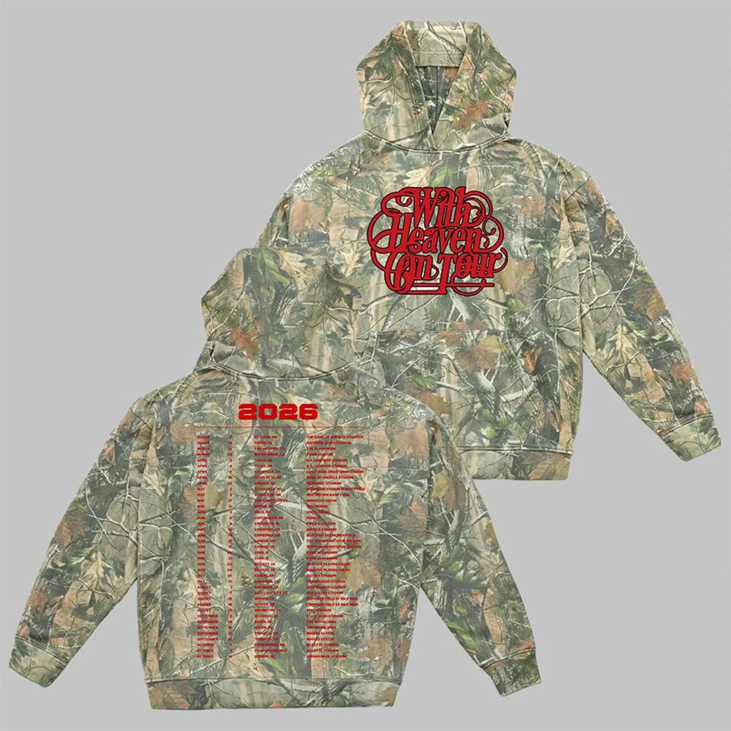 Zach Bryan With Heaven On Top Tour 2026 Merch Camo - All Over Hoodie S-5XL Unisex T-shirt, Sweatshirt, Hoodie, Long Sleeve Tee - T-Shirt, Sweatshirt, Hoodie