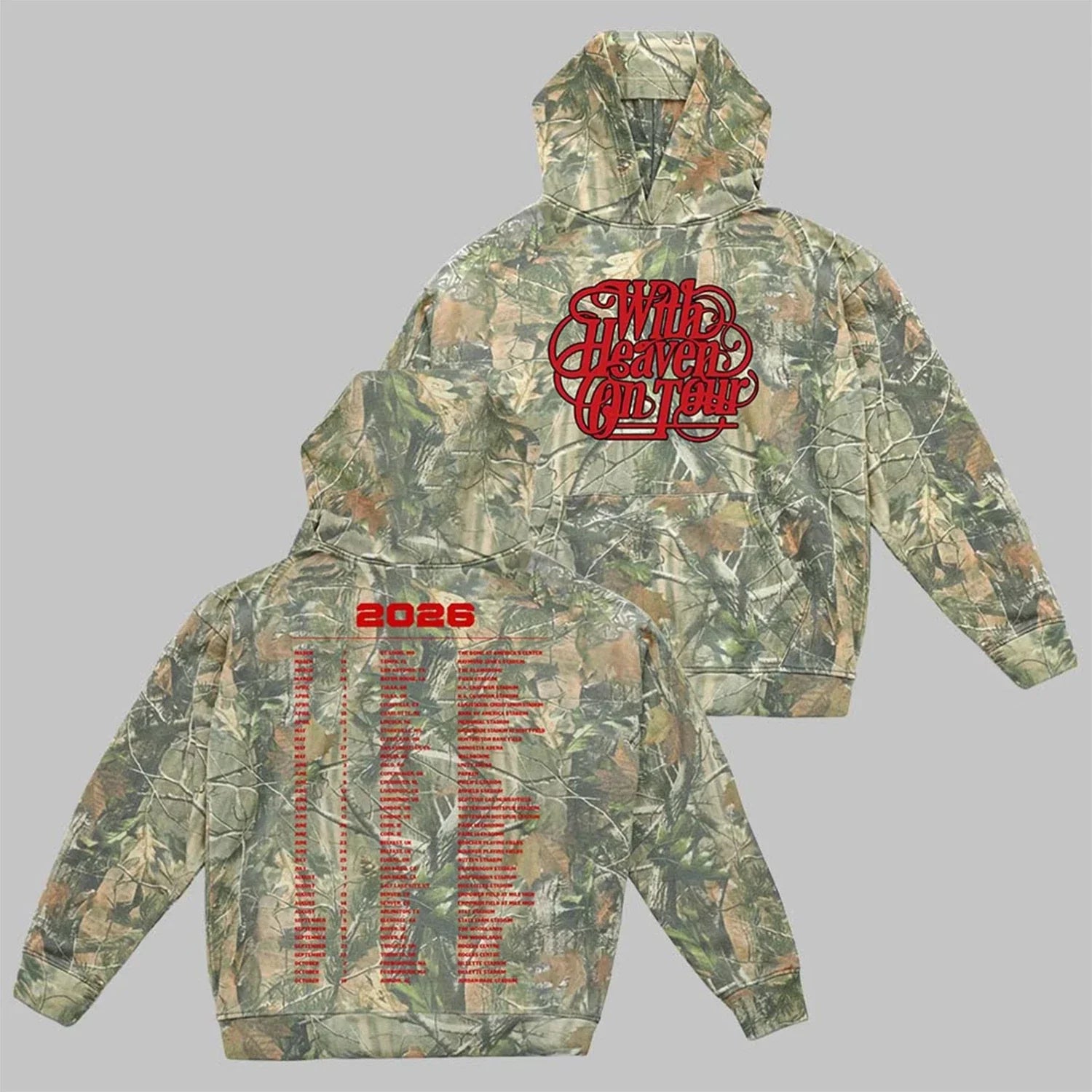 Zach Bryan With Heaven On Top Tour 2026 Merch Camo - All Over Hoodie S-5XL Unisex T-shirt, Sweatshirt, Hoodie, Long Sleeve Tee - T-Shirt, Sweatshirt, Hoodie