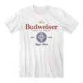 Budweiser 1876 King of Beers Print Shot Sleeve White Cotton T-Shirt Size Large Unisex T-shirt, Sweatshirt, Hoodie, Long Sleeve Tee - T-Shirt, Sweatshirt, Hoodie