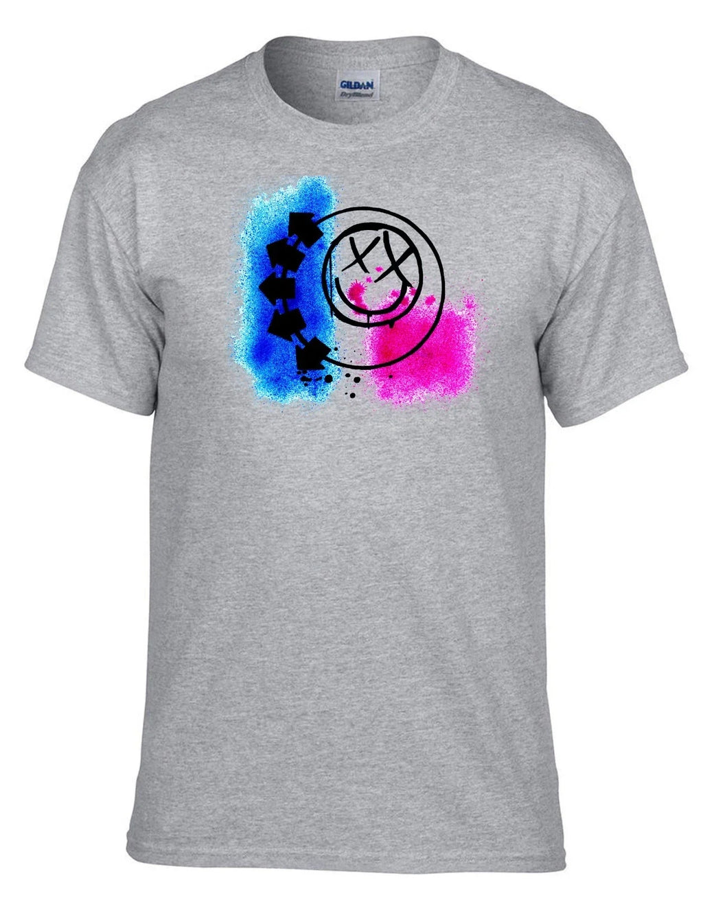 Blink 182 - BIG SMILE Punk Rules Rock Music Grey T-Shirt -131_Grey Unisex T-shirt, Sweatshirt, Hoodie, Long Sleeve Tee - T-Shirt, Sweatshirt, Hoodie