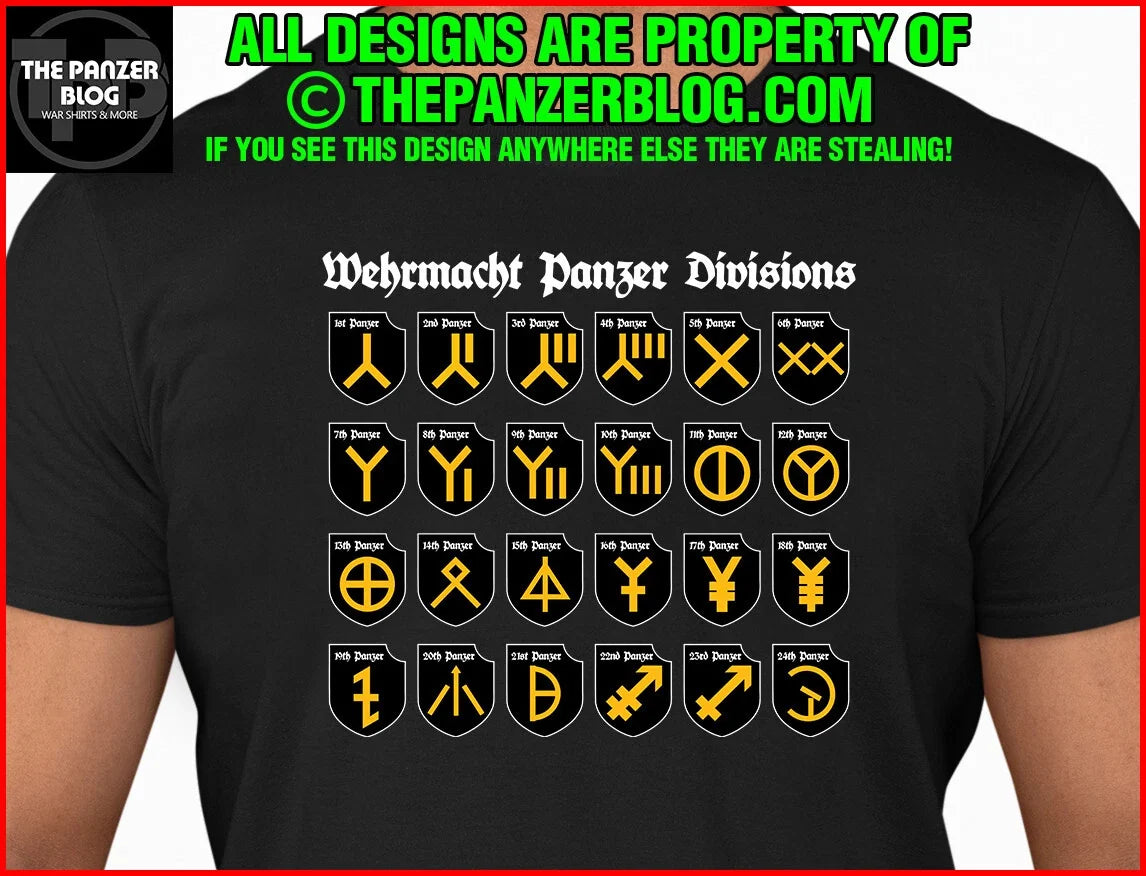 Wehrmacht Panzer Divisions T-Shirt German Army War Gift Unisex T-shirt, Sweatshirt, Hoodie, Long Sleeve Tee - T-Shirt, Sweatshirt, Hoodie