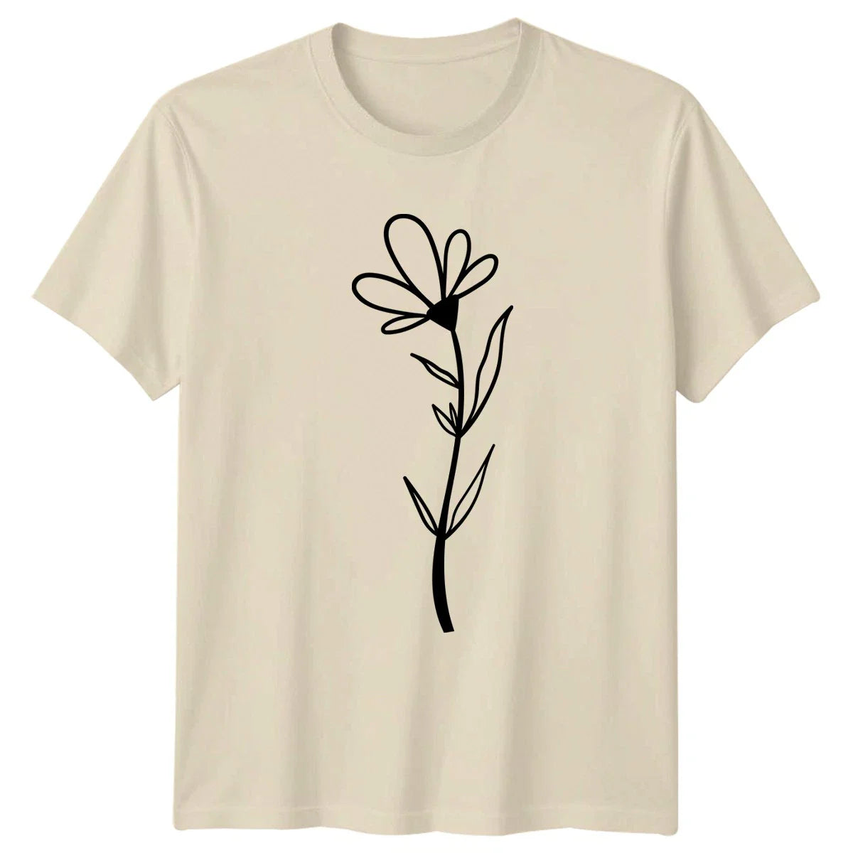 Minimalist Flower Outline T-Shirt Botanical Floral Birthday Gift For Him And Her Unisex T-shirt, Sweatshirt, Hoodie, Long Sleeve Tee - T-Shirt, Sweatshirt, Hoodie