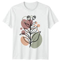 Minimalist Aesthetic Botanical Line Art Womens T-Shirt Abstract Boho Floral Unisex T-shirt, Sweatshirt, Hoodie, Long Sleeve Tee - T-Shirt, Sweatshirt, Hoodie