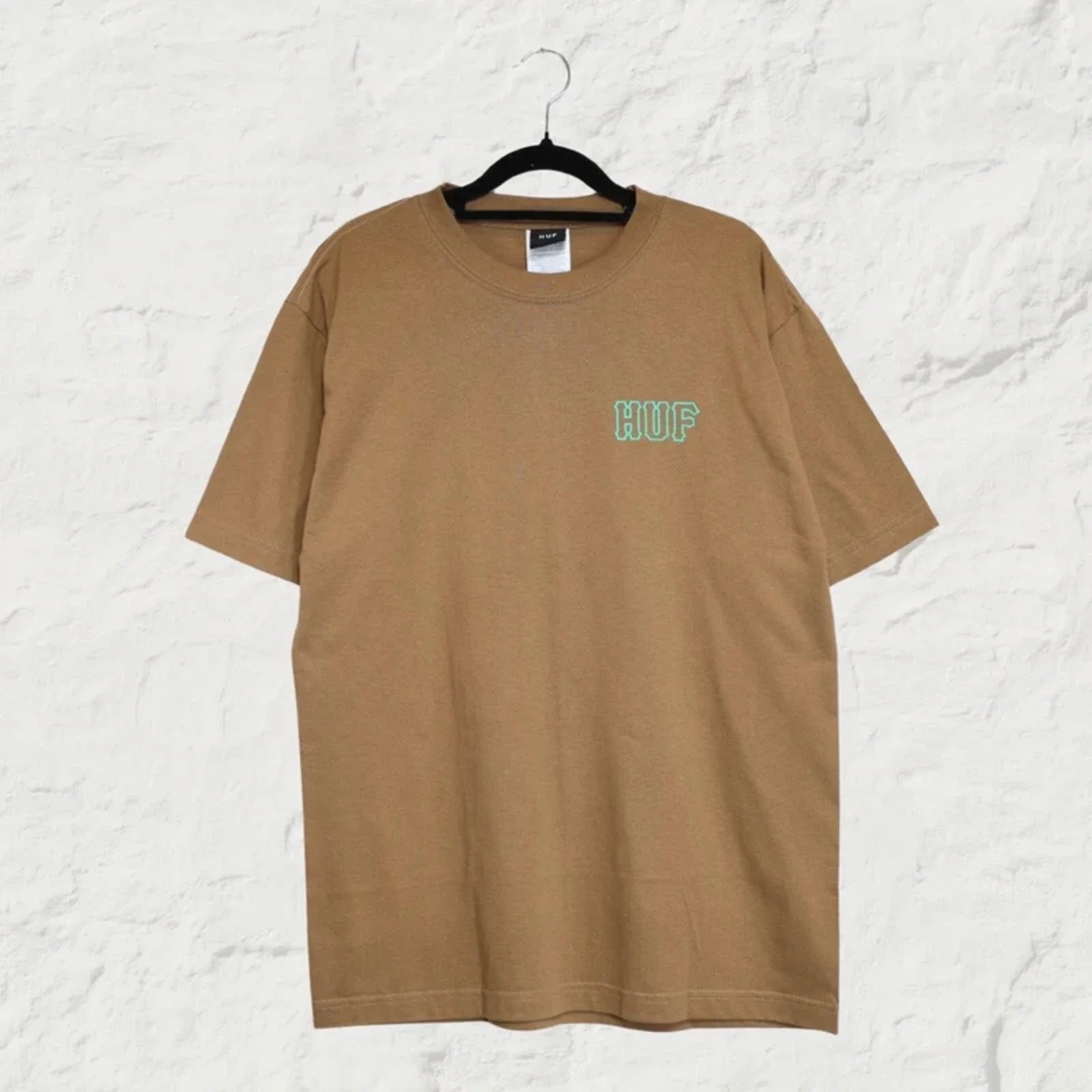 HUF Set H Logo T Shirt Camel M Minimalist Streetwear Skate Neutral Basic Tee Unisex T-shirt, Sweatshirt, Hoodie, Long Sleeve Tee - T-Shirt, Sweatshirt, Hoodie