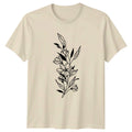 Minimalist Botanical Floral Outline Design T-Shirt Outline Art Floral Nature Unisex T-shirt, Sweatshirt, Hoodie, Long Sleeve Tee - T-Shirt, Sweatshirt, Hoodie