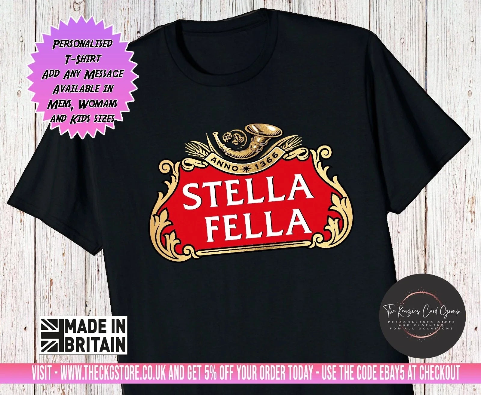 Personalised Stella Fella Beer Best Drink T shirt Fathers Day T Shirt Unisex T-shirt, Sweatshirt, Hoodie, Long Sleeve Tee - T-Shirt, Sweatshirt, Hoodie