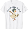 Funny Boy Mom Goose Mothers Day Outnumbered By Boys Baseball T-Shirt Unisex T-shirt, Sweatshirt, Hoodie, Long Sleeve Tee - T-Shirt, Sweatshirt, Hoodie