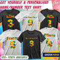 Personalised T-Shirt With Name & Number Colourful Building Blocks Gift Kids Unisex T-shirt, Sweatshirt, Hoodie, Long Sleeve Tee - T-Shirt, Sweatshirt, Hoodie