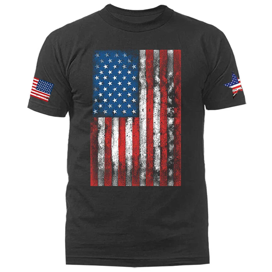 Large Vertical US Flag USA American Pride Patriot Patriotic Graphic T-shirt Unisex T-shirt, Sweatshirt, Hoodie, Long Sleeve Tee - T-Shirt, Sweatshirt, Hoodie