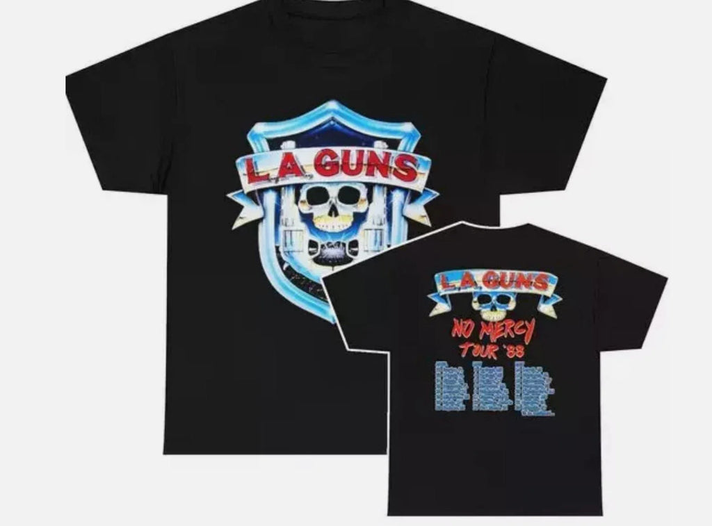 LA Guns 1988 No Mercy Tour tshirt Unisex T-shirt, Sweatshirt, Hoodie, Long Sleeve Tee - T-Shirt, Sweatshirt, Hoodie