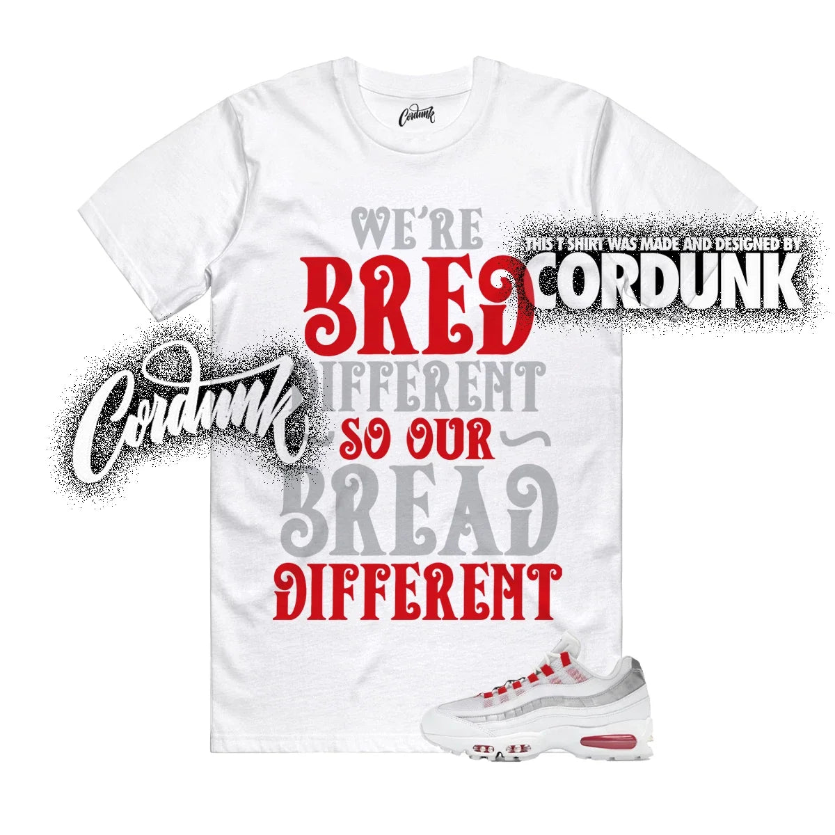 Air Max 95 Big Bubble England Red Metallic Silver White T Shirt Match BREAD Unisex T-shirt, Sweatshirt, Hoodie, Long Sleeve Tee - T-Shirt, Sweatshirt, Hoodie