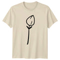 Minimalist Abstract Flower Design T-Shirt Minimalist Art Nature Floral Birthday Unisex T-shirt, Sweatshirt, Hoodie, Long Sleeve Tee - T-Shirt, Sweatshirt, Hoodie