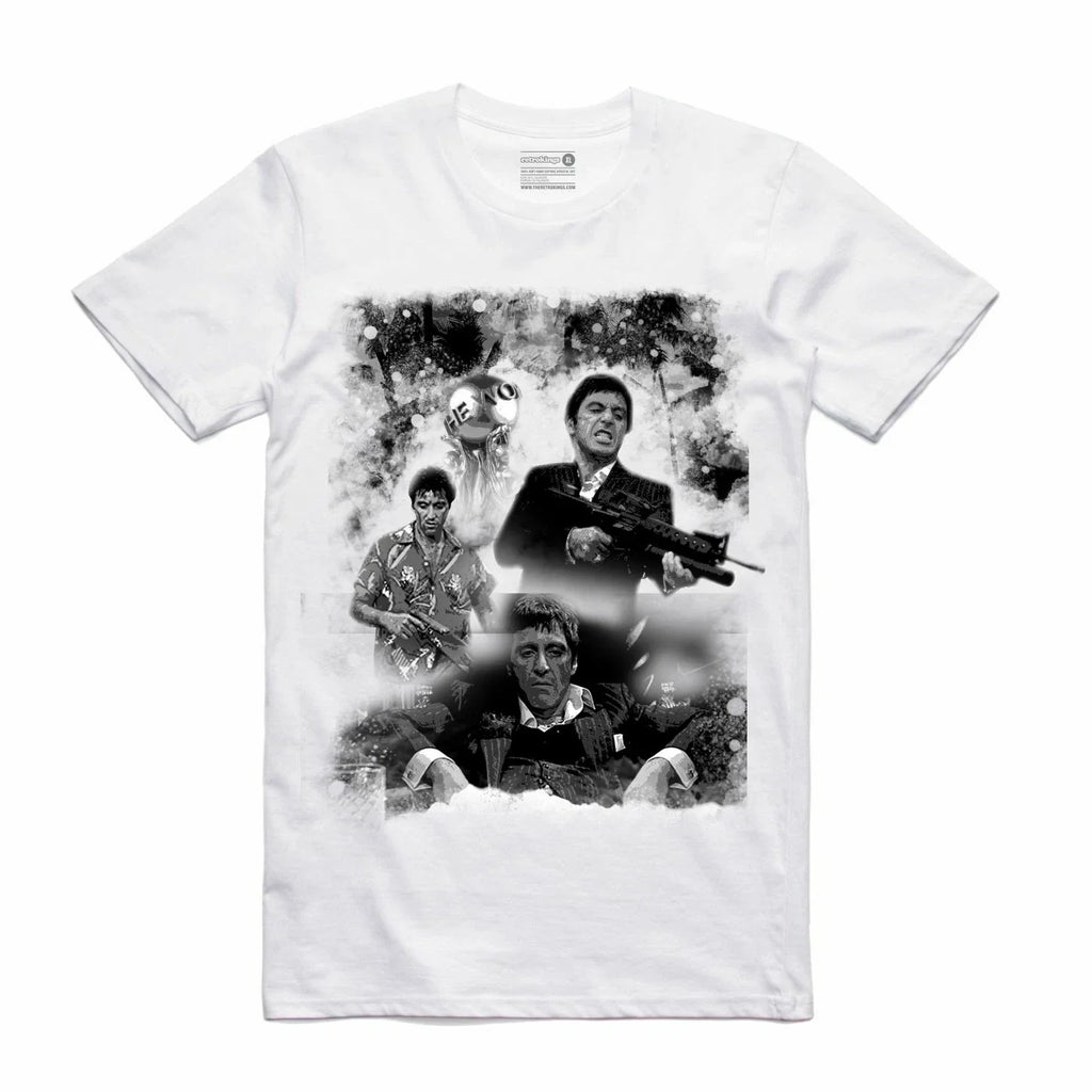 NEW Streetwear on Demand MASHUP SCARFACE WHITE Tee Shirt SMALL-3XLARGE LIMITED Unisex T-shirt, Sweatshirt, Hoodie, Long Sleeve Tee - T-Shirt, Sweatshirt, Hoodie