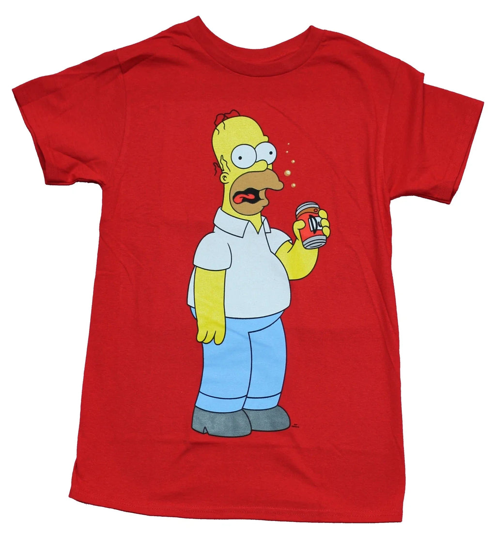 The Simpsons New Adult T-Shirt - Homer Duff Beer Burp & Logo Unisex T-shirt, Sweatshirt, Hoodie, Long Sleeve Tee - T-Shirt, Sweatshirt, Hoodie