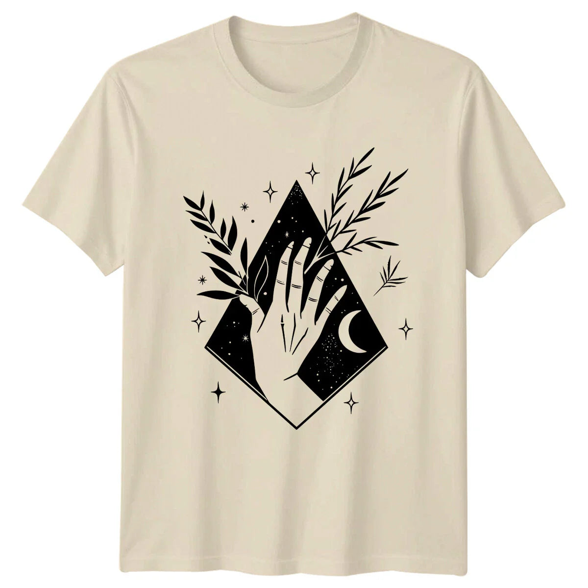 Celestial Hand Moon Stars Magic Aesthetic Graphic T-Shirt Unisex T-shirt, Sweatshirt, Hoodie, Long Sleeve Tee - T-Shirt, Sweatshirt, Hoodie